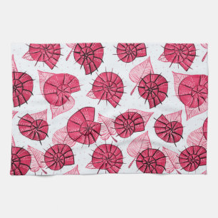 Roze slakken Pattern Girly Zoology Theedoek