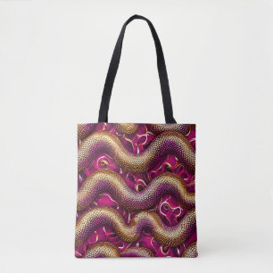 Roze Slangen Patroon 🐍💗 Stoute Edgy Esthetiek Draagtas