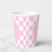 Roze Slechte Twee Het Bone Skelet 2e Verjaardagsfe Papieren Bekers (Rechts)