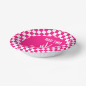 Roze Slechte Twee Het Bone Skelet 2e Verjaardagsfe Papieren Kommen (Gebogen)