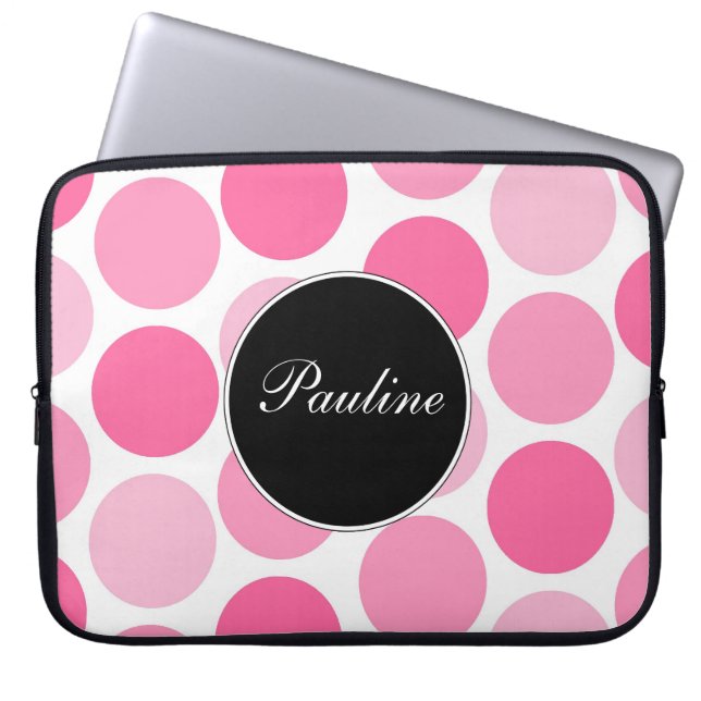 Roze Sleeves voor laptopmonogram (Voorkant)