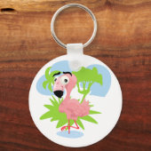 Roze Sleutelhanger Flamingo (Voorkant)