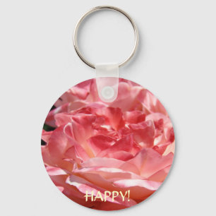 ROZE SLEUTELHANGER Gelukkige Roos Sleutelhanger