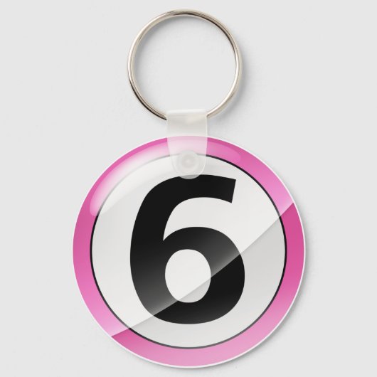 Roze sleutelhanger nummer 6 (Voorkant)