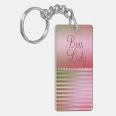 Roze Sleutelhanger van Glam Boss Lady (Voorkant Links)