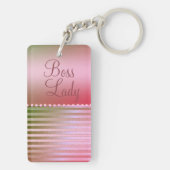 Roze Sleutelhanger van Glam Boss Lady (achterkant)