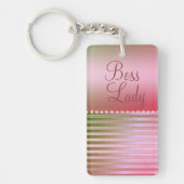 Roze Sleutelhanger van Glam Boss Lady (Voorkant)