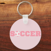 Roze Sleutelhanger Voetbal (Voorkant)
