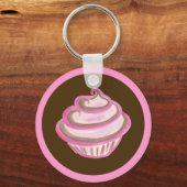 Roze Sleutelhanger voor koekjesroodkoek (Voorkant)