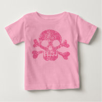 Roze slijmkop en kruisgraten Baby T-shirt