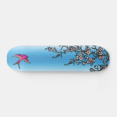 Roze slik en Cherry Blossom Deck Skateboard (Horizontaal)
