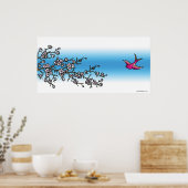 Roze slik en Cherry Blossom Poster (Keuken)
