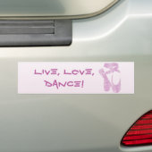 roze slippers bumpersticker (Op auto)