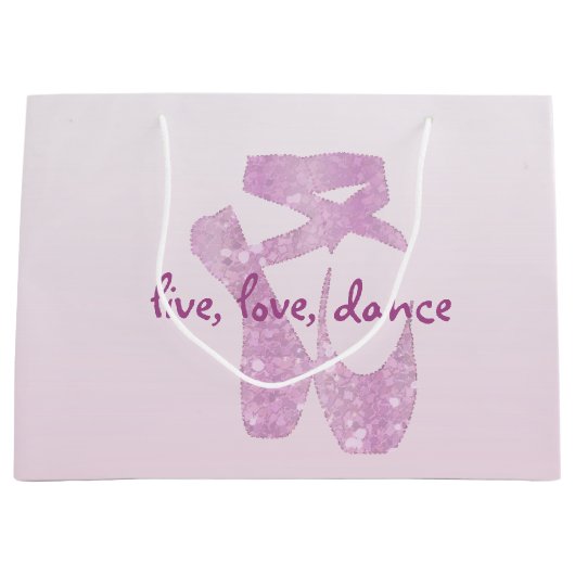 roze slippers large cadeauzakje (Voorkant)