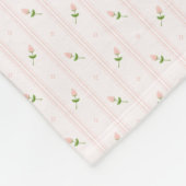 Roze sluitingen en stripes fleece deken (Hoek)