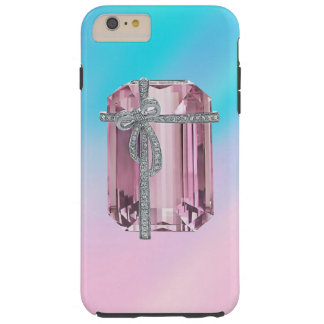 Roze Smaragd Diamanten Tough iPhone 6 Plus Hoesje