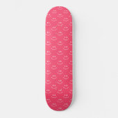 Roze Smile Pattern Skateboard (Voorkant)