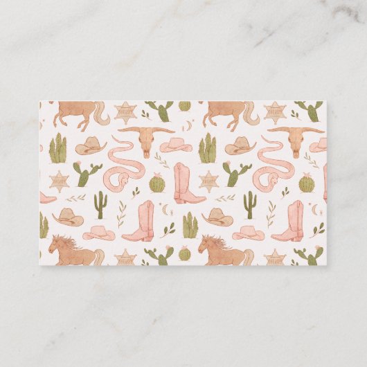 Roze Snake Luier Raffle Ticket Informatiekaartje (Achterkant)