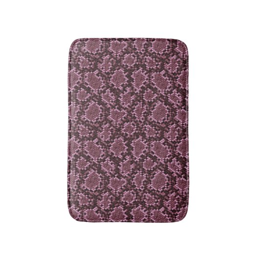 Roze Snake Print Badmat (Voorkant Verticaal)