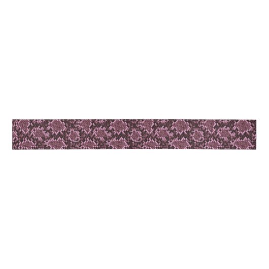 Roze Snake Print Grosgrain Lint (Voorkant)