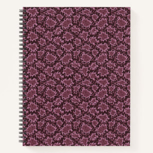 Roze Snake Print Notitieboek