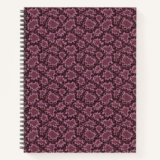 Roze Snake Print Notitieboek (Voorkant)