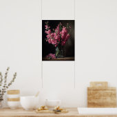 Roze Snapdragon Flowers Art Print Poster (Keuken)
