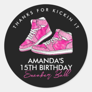 Roze Sneaker Ball Sticker