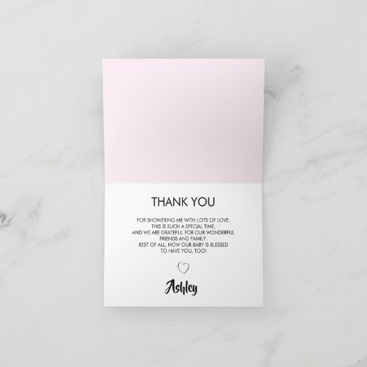 Roze Sneakers Baby shower Dank u kaarten (Binnen)