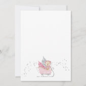 Roze Sneeuwvlok Beer Baby shower Invitation Kaart (Achterkant)