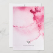 Roze sneeuwvlok Kerstfeest Uitnodiging (Achterkant)