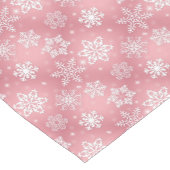 Roze sneeuwvlok patroon kersttafel loper (Hoek)