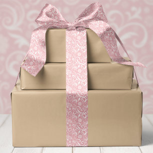 Roze sneeuwvlokken en kerstswirls lint