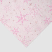 Roze Sneeuwvlokken Roze Kerst Tissuepapier (Detail)