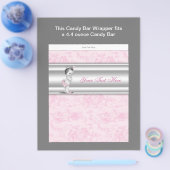 Roze Snoep balk Baby shower Flyer (Enkel)