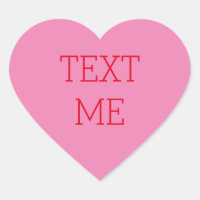 Roze Snoep Gesprek Hart Sticker aangepaste tekst