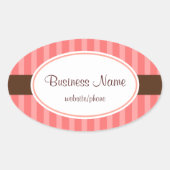 Roze Snoep gestreepte Stickers (Voorkant)