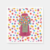 Roze Snoep met trommel Servet (Voorkant)