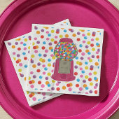 Roze Snoep met trommel Servet