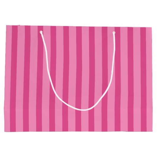Roze Snoep Stripe Gift Bag Groot Cadeauzakje (Achterkant)