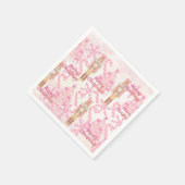 Roze snoepriet servet (Hoek)