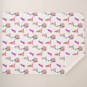 Roze snowboard sherpa deken (Voorkant (horizontaal))