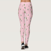 Roze snowboarders Illustratie Leggings (Achterkant)