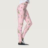 Roze snowboarders Illustratie Leggings (Rechts)