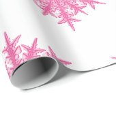 Roze Snowflake Cadeaupapier (Rol Hoek)