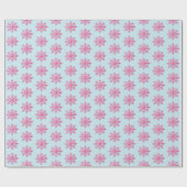 Roze Snowflake Cadeaupapier (Vlak)