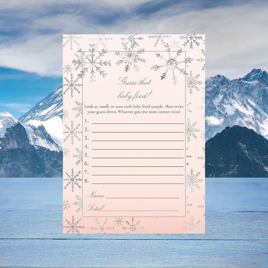 Roze Snowflake denkt dat de Baby-schoenengame Kaart