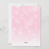 Roze Snowflake Kaart met kerstfoto's (Achterkant)