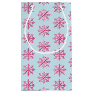 Roze Snowflake Klein Cadeauzakje