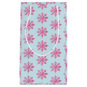 Roze Snowflake Klein Cadeauzakje (Voorkant)